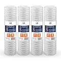 Aquaboon 5 Micron 20 x 4.5 Whole House String Wound Water Filter Replacement Cartridge for Well Water Filtration Compatible with WP5BB20P, 4-Pack
