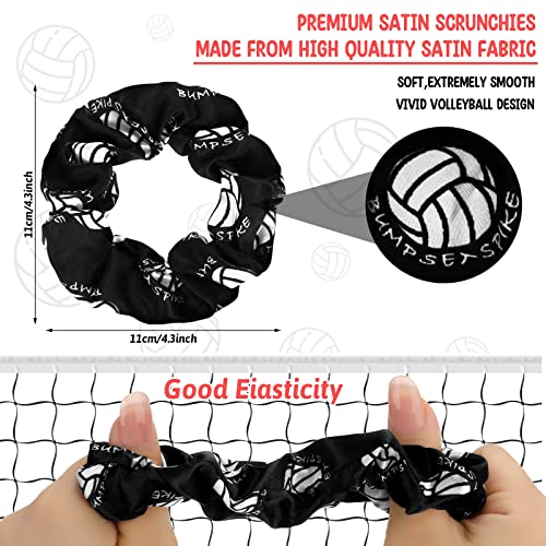Sotiff 24 Pcs Volleyball Gifts for Teen Girls Include Volleyball Makeup Bag and Sport Hair Scrunchies Volleyball Travel Cosmetic Bags Volleyball Hair Ties Elastic Hair Bands for Team Graduation Gifts3