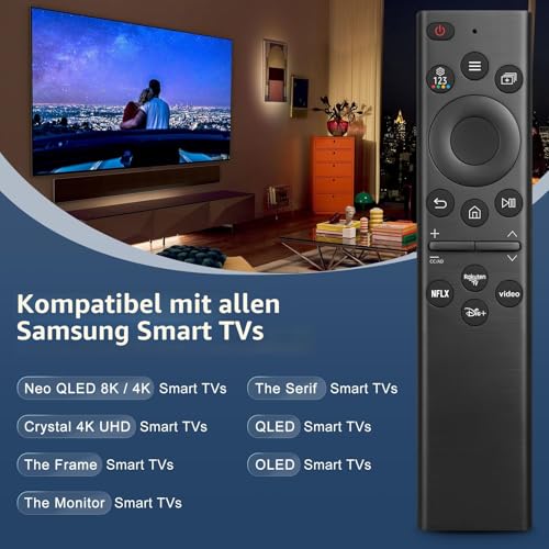 Ersatzfernbedienung für Samsung TV - Universelle Smart-TV-Fernbedienung mit Schnellzugriffstasten für Samsung Fernseher