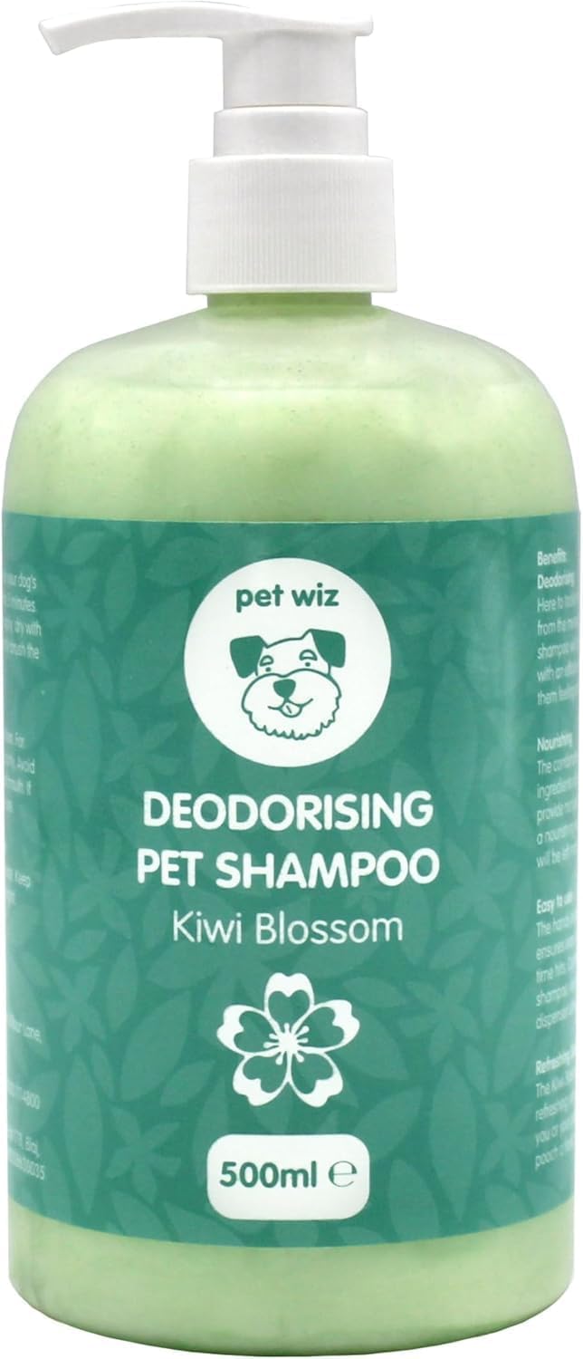 pet wiz Super Deodorising Pet Shampoo with Kiwi Blossom, Green