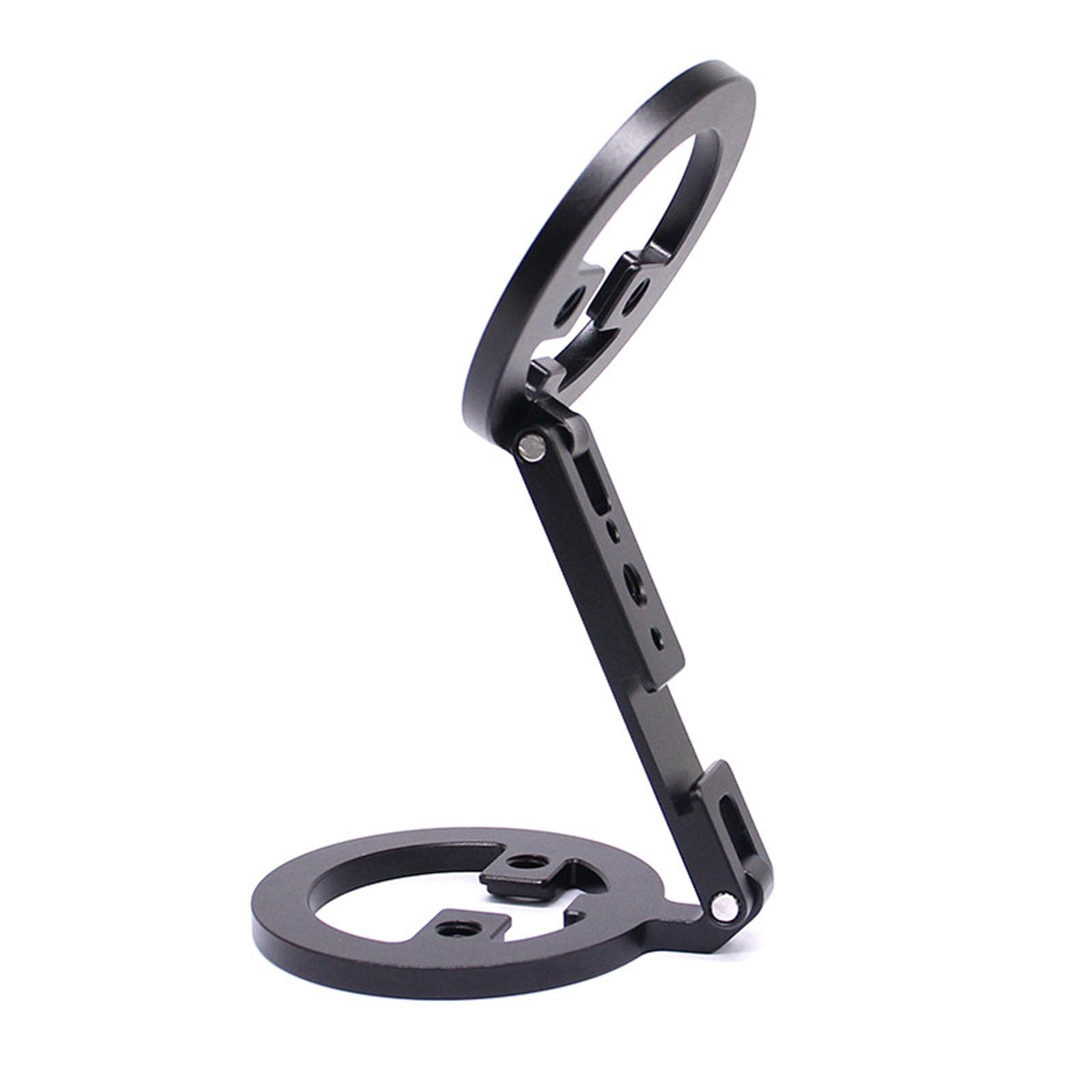 Abrazadera de teléfono común con soporte de zapata fría doble, base de metal estable para transmisiones en vivo, adaptador de zapata fría