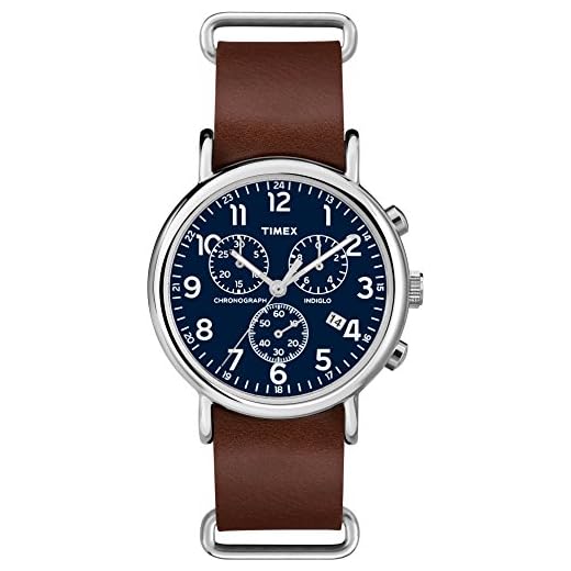 Timex Reloj Analógico para Unisex Adultos de Cuarzo con Correa en Cuero TW2R63200