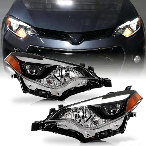 Image of Headlights Assembly Compatible with 2014 2015 2016 Toyota Corolla