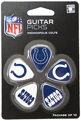 Woodrow Guitar by The Sports Vault NFL Indianapolis Colts Guitar Picks, 10 Pack