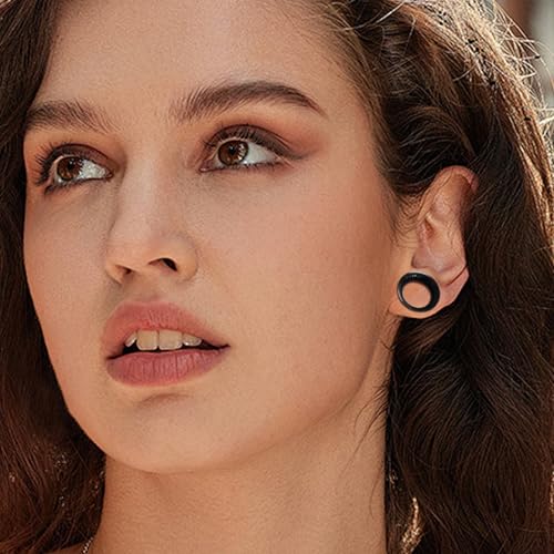 Uwiyo 20 Stück Silikon Flesh-Tunnel, Extra Weich und Flexibel Silikon Ohr Tunnel Plug Double Flared Ohr Expander Ohrplugs Piercing Schmuck für Männer Frauen, 4/5/6/8/10/12/14/16/18/20mm (Transparente)