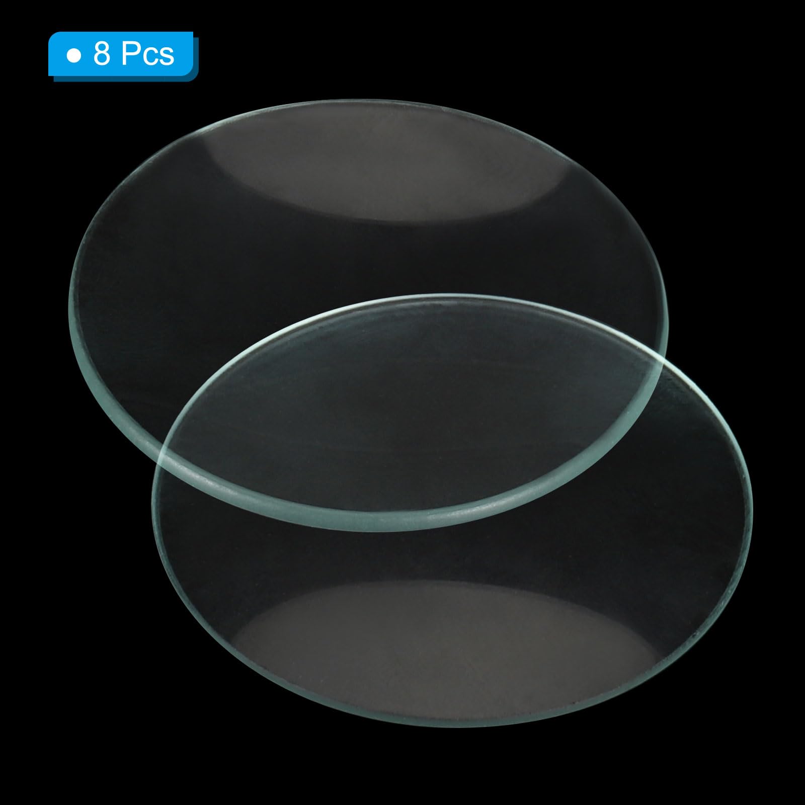 PATIKIL 50mm/2" Diametro Vetrino Orologio, 8 Pezzi Altamente Trasparente Bordi Lisci Smussati Copertura Ad Arco Per Becher & Matracci, Custodie Per Evaporazione, Materiale Laboratorio