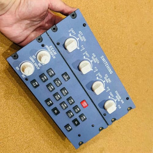 Image of Flight Simulator Controller, A32X ECAM Home Cockpit Panel for MSFS 2020 /2024, FE-NIX, FB-W on Windows, Plug-and-Play Display Unit