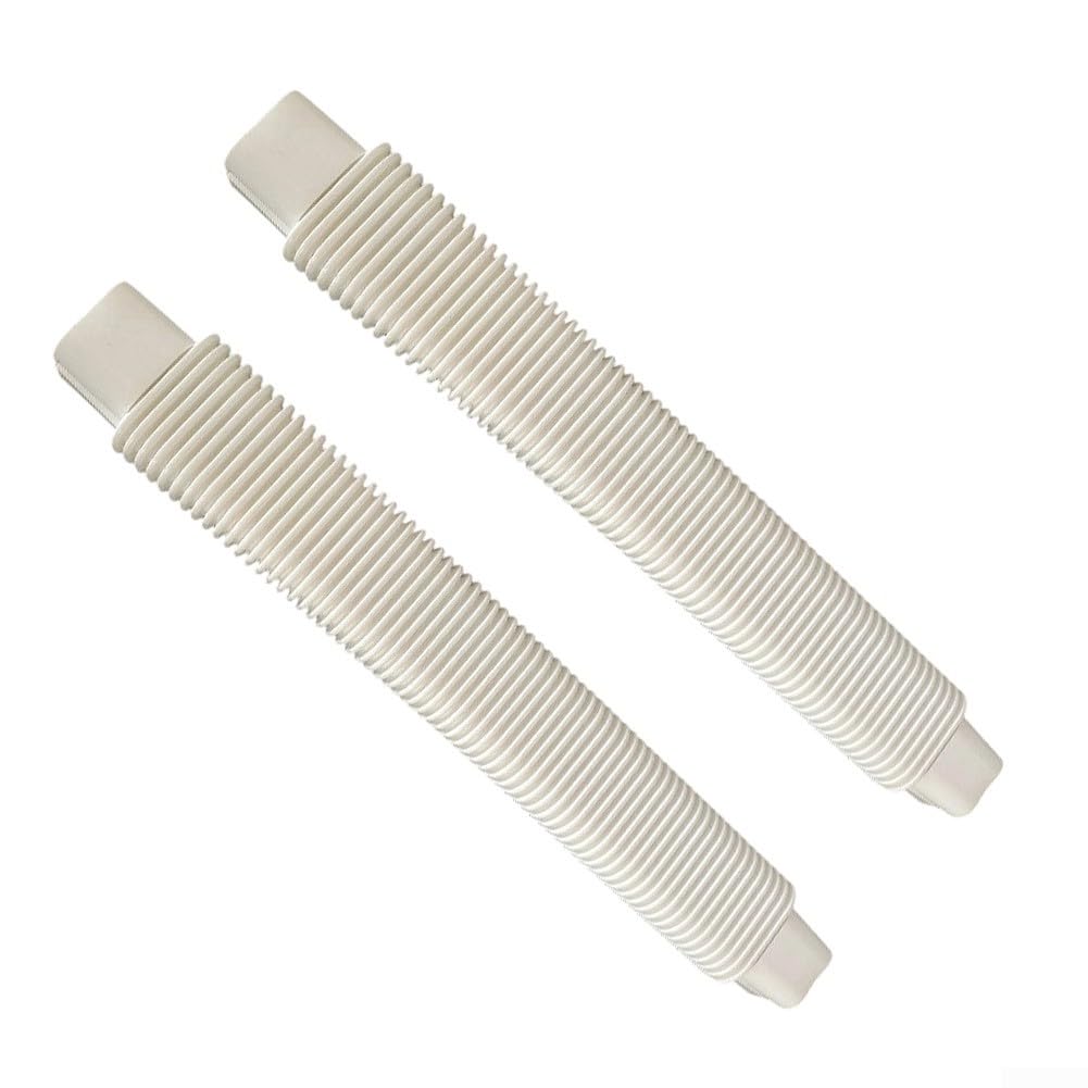 Conector de canal de cable flexible de 75 x 65 mm, cubierta de PVC blanco para tubería de CA, conducto decorativo con fijación de tornillo (2 unidades) (manguera flexible)