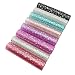 David Angie 8 Colors Transparent Glitter Laser Star Printed Synthetic Leather 8" x 13" (20cm x 34cm) Perfect for Making Handbags Hair Bow Home Events DIY Projects(Transparent Leather)
