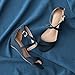 DREAM PAIRS Women's Low Wedge Sandals Ankle Strap Heel Sandal Open Toe Dress Summer Shoes,Size 8.5,Navy/Suede,JONES