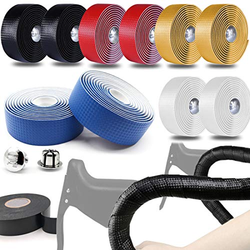 MOAMUN 10 PCS Road Bike Handlebar Tapes Wraps, Camouflage Series Bicycle Bike Bar Tape Anti-Slip & Damping Rubber Cushion, PU Cycling Handle Wraps with Bar End Plugs Cycling and Road Racing