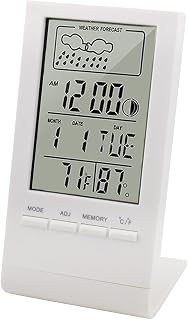 LHLLHL Mini Digital Thermometer Hygrometer Indoor Temperature Humidity Meter Gauge Clock Weather Station Forecast Display (Color : C, Size : 41 * 61mm)