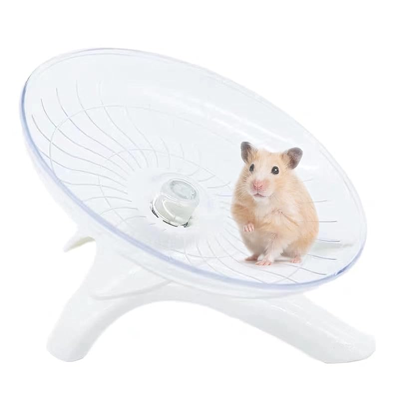 Roda de Exercício Silenciosa para Hamsters e Pequenos Animais Nawhed em ABS, White