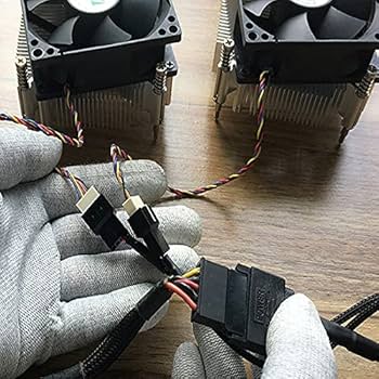 Amazon.co.jp: FBHDZVV SATA電源ケーブル 冷却ファンハブ SATA 1