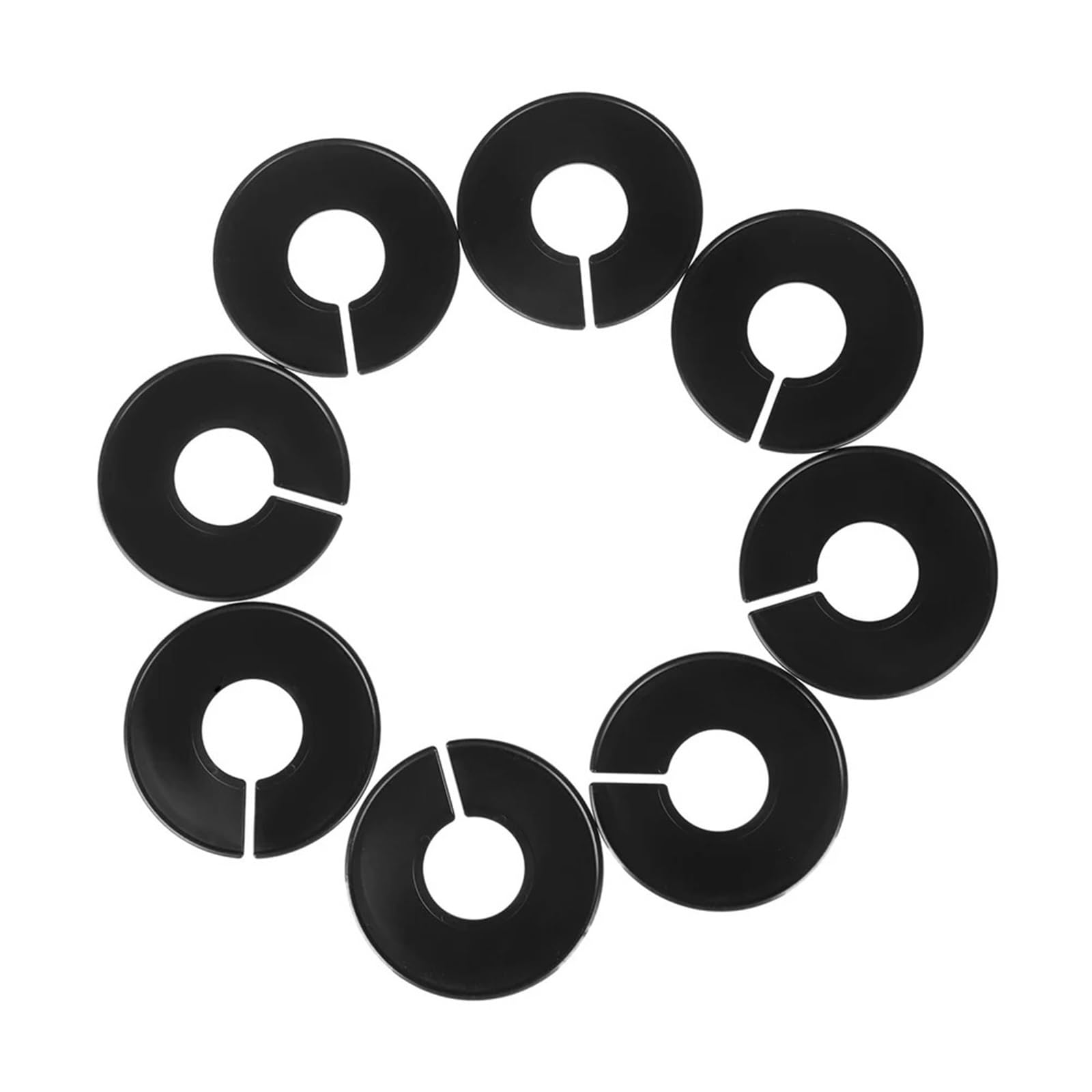 Luvafey Hanger Dividers 30PCS Round Hangers Closet Dividers DIY Clothing Size Clothes Stores Home White Blank for Clothing Size Type Sorting Writable and Reusab(Black)