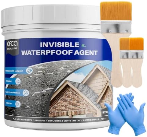 Dichtungsmasse Wasserdicht 1KG, Transparente Wasserdichte Beschichtung, Flüssige Unsichtbare Dichtmasse Wasserdicht, Leck Wasserdichter, für Dach, Wand, Badezimmer, Innen und Außen