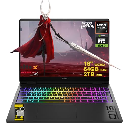 HP Omen MAX 16 �Q�[�~���O AI �m�[�g�p�\�R�� 16�C���` WQXGA 240Hz (100% sRGB 500nits) AMD Zen 5 12-core Ryzen AI 9 HX 375 (�ő�55 TOPS) 64GB RAM 2