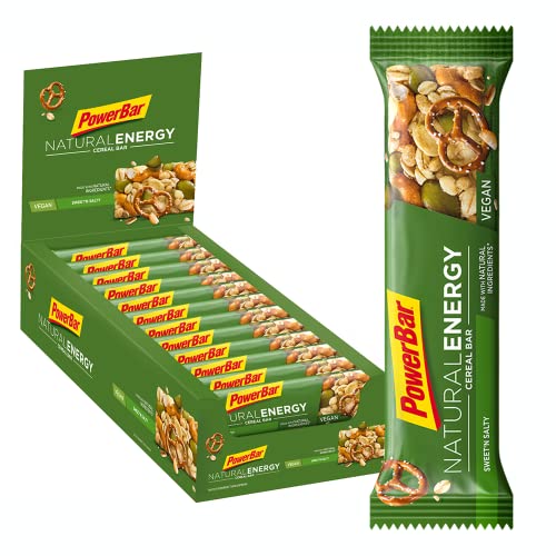 Powerbar Natural Energy Cereal Energy Sweet'n&Salty 24x40g - Barres Énergétiques de Glucides Végétaliens + Magnésium Cover