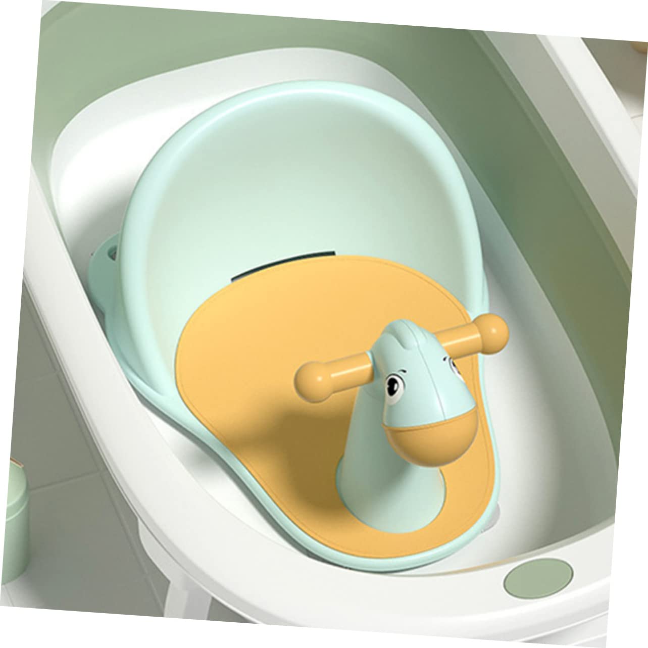 Silla de Baño para Bebés y Niños Pequeños Base Antideslizante de Pp Que Protege la Columna Adecuado para Ducha y Bañera