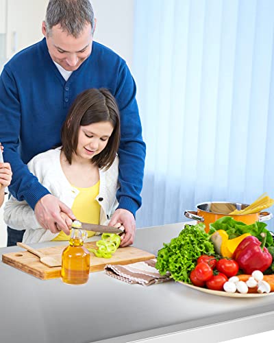 Stainless Steel Work Table 36" x 24" with Undershelf & Backsplash, [NSF Certified][Heavy Duty] Commercial Kitchen Prep Table for Home, Restaurant, Hotel, Silver