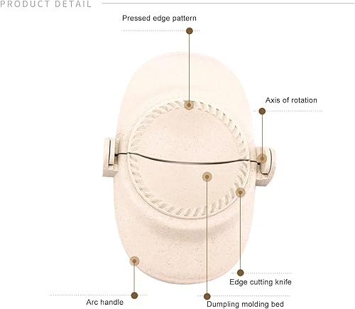 Miniatura 7 de Máquina para hacer albóndigas, máquina de prensa de empanadas, 3 piezas para hacer albóndigas, paja de trigo, prensa de empanadas de diferentes