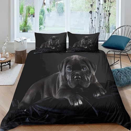 Housse de couette chat noir 220x240 en microfibre de qualité premium - 4