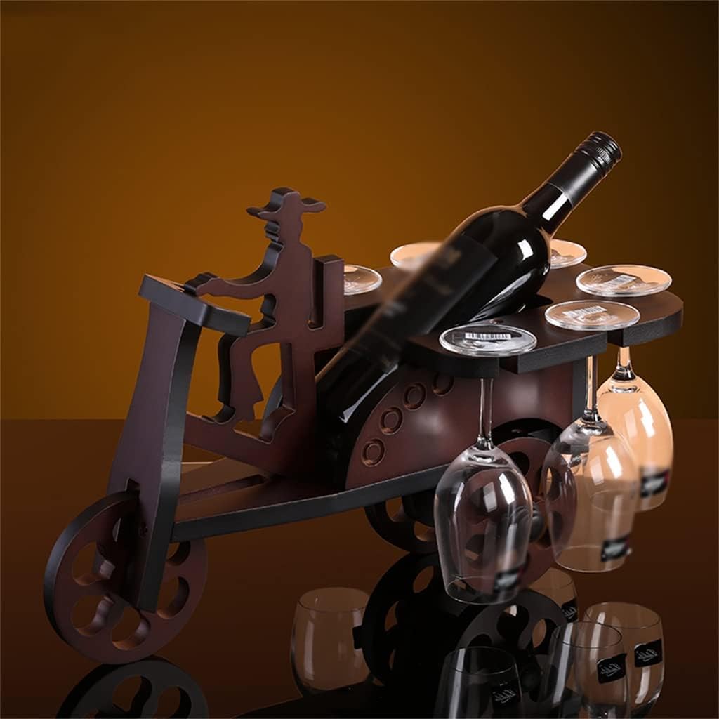 Solid Wood Wine Rack European Hanging Glass Red Upside Down Wooden Cup