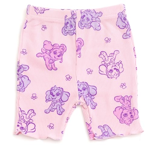 Image of Paw Patrol Ribbed Peplum T-Shirt and Shorts Outfit Set Newborn to Little Kid Sizes (0-3 Months - 7-8)