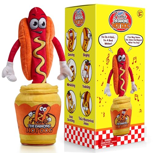 Gagster Dancing Hot Dog – Sings, Yodels, Tells Jokes – Funny Talking Decor Toy for Kids & Adults