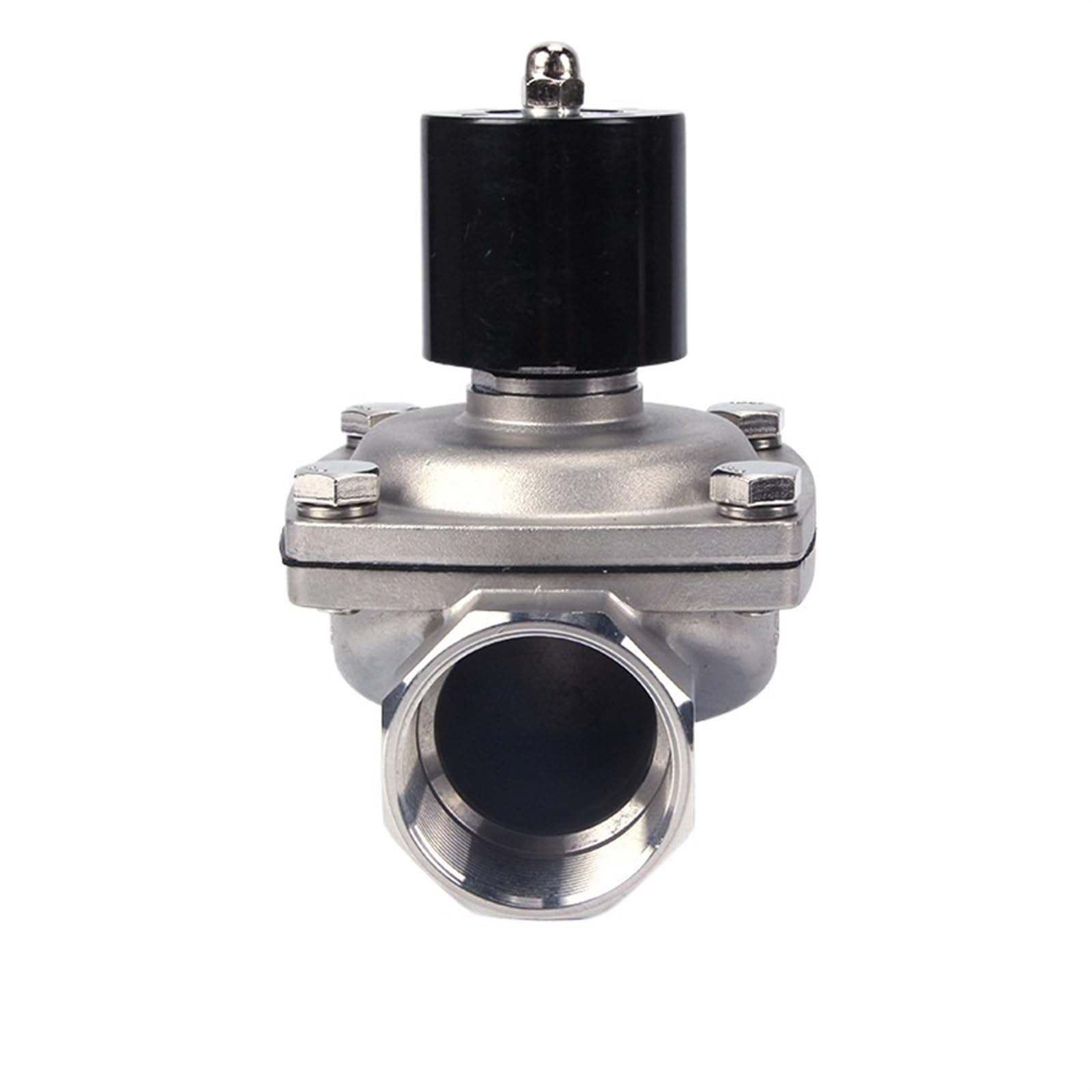 QEFHSVVZE Low Pressure 1.5inch 24v Electric Solenoid Valve Fountain 220v Stainless Steel DN40 Normally Closed Low Pressure 0-10bar(Bsp-240vac,2A-40B VITON)