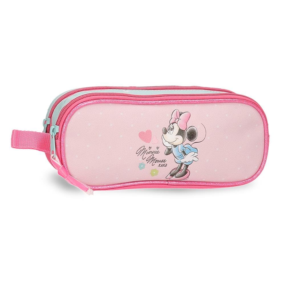 Disney Joumma Bags, Minnie Imagine, School Pencil Case, Children's Pencil Case, Made of Polyester., pink, Triple Case