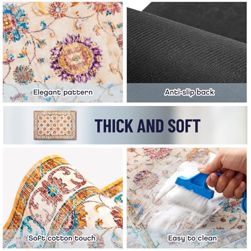 Image of Teenyyou 1 Pcs 26 inch x 18 inch Dryer Top Protector Mat, Washer and Dryer Topper, Non Slip Waterproof Machine Cover Dust Proof Quick Drying Topper Pad for Laundry and Kitchen (Moroccan)