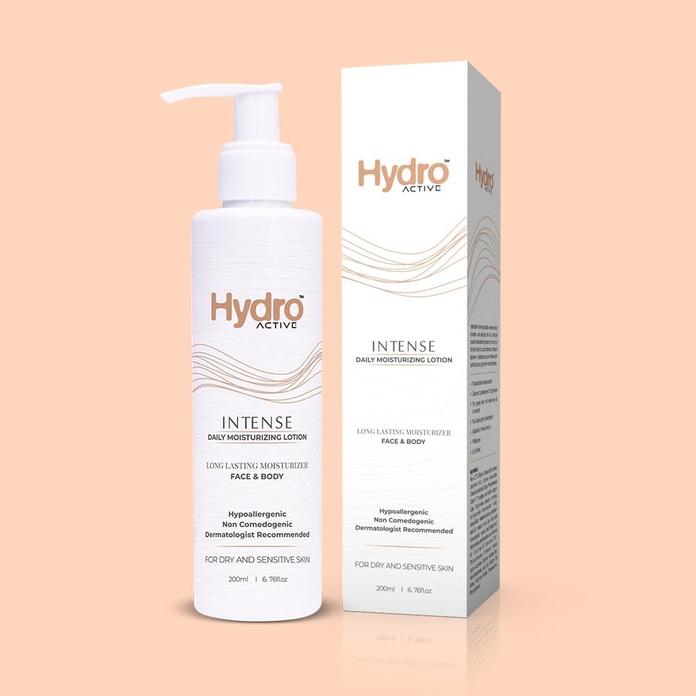 HYDROACTIVE INTENSE Daily Moisturizing Lotion, 200ml, Paraben Free, Non Comedogenic, Hypoallergenic, pH Balanced, for Dry and Itchy Skin-image-23