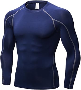 SPVISE Compression Shirt Men Long Sleeve Workout Gym Shirts Baselayer Top | Quick Dry, Crewneck Athletic T-Shirt, Breathable, Lightweight, 4-Way Stretch Sports Undershirt for Running, Basketabll