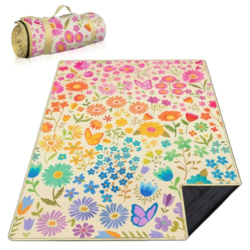 Floral Waterproof Picnic Blanket