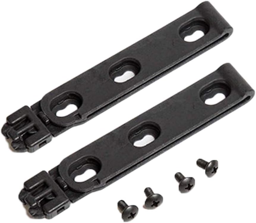 CyberDyer 2PCS Molle Lok Mag Carrier Waist Holder Attaching Device Molle Lock System for DIY Hunting Knife Gun Sheath Holster With Screws (Black)