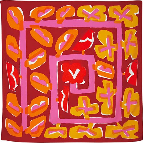 むす美 ふろしき 100 鈴木マサル アクアドロップ FLOWER BED レッド 100cm ポリエステル 撥水加工