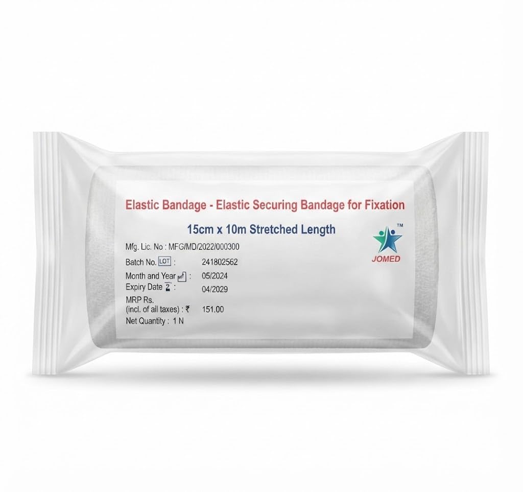 JOMED - ELASTIC SECURE BANDAGE FOR FIXATION, SIZE : 15CMX10 LENGTH, PACK OF 3