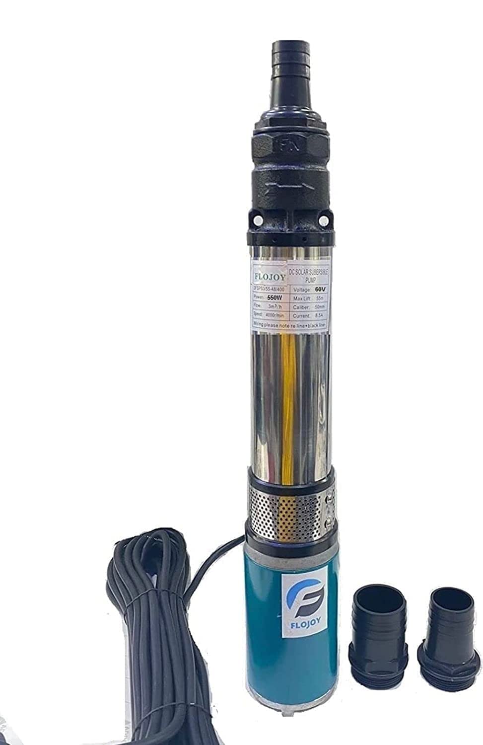 See full amazon price history chart for Flojoy Asian Pumps & Machineries Dc 48V-60V 550W Solar Submersible 6 Impeller Water Pump Head 150F High Flow Solar Panel Or Battery Operated, Outlet 50Mm Cable 12M Flow 3000-6000 L/Hr Flojoy Asian Pumps & Machineries Dc 48V-60V 550W Solar Submersible 6 Impeller Water Pump Head 150F High Flow Solar Panel Or Battery Operated, Outlet 50Mm Cable 12M Flow 3000-6000 L/Hr (B0BYK6R9GL) Amazon Price History, Amazon Price Tracker