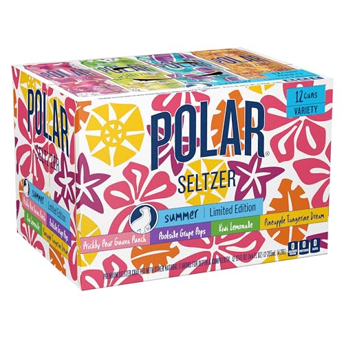 Image of Polar Seltzer Limited Edition Sparkling Water, Summer Variety Pack, 12 fl oz cans, 12 pack
