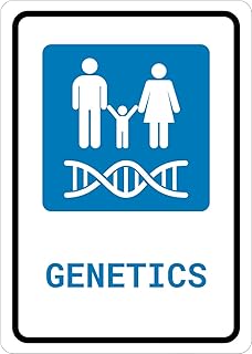 Genetics with Icon Portrait Sign Metal Sign 8x12 Inch – Safety for Home, Office, or Workplace