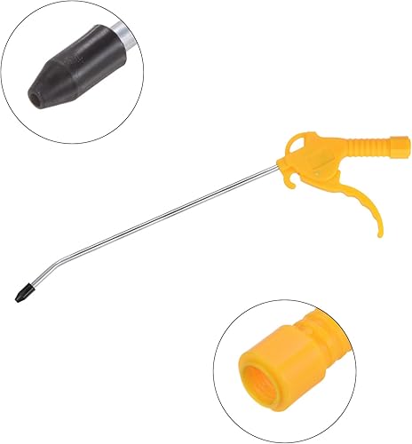 Miniatura 4 de HARFINGTON 2 pistolas de aire soplador de polvo de alta presión de acero inoxidable con boquilla en ángulo de 11 pulgadas de largo mango de 5.118 in