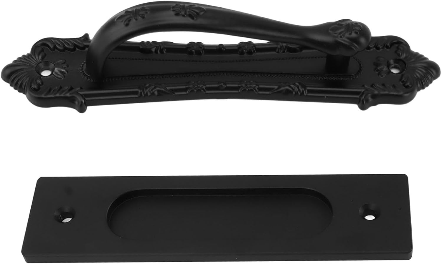 Sliding Barn Door Handle, Heavy Duty, Double Sided, Flush Pull Hardware, 12 Inch, Flat Back Plate, for Home, Garage, Closet, Wardrobe, Cabinet, Office, Retail, Industrial, Resident