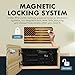 Bellewood Designs American Flag Gun Cabinet - Hand-Carved Hidden Gun Shelf - Quick Access Hidden Gun Safe for Handguns - Wall Gun Safe with Magnetic Lock - Discreet Firearm Storage (Early American)