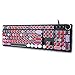immagine 4Tastiera cablata, Ergonomia Interfaccia USB impermeabile Net Red Girl Powder Round Rossetto Keycap Retro Punk Keyboard, per PC Gamer Computer Desktop Gaming