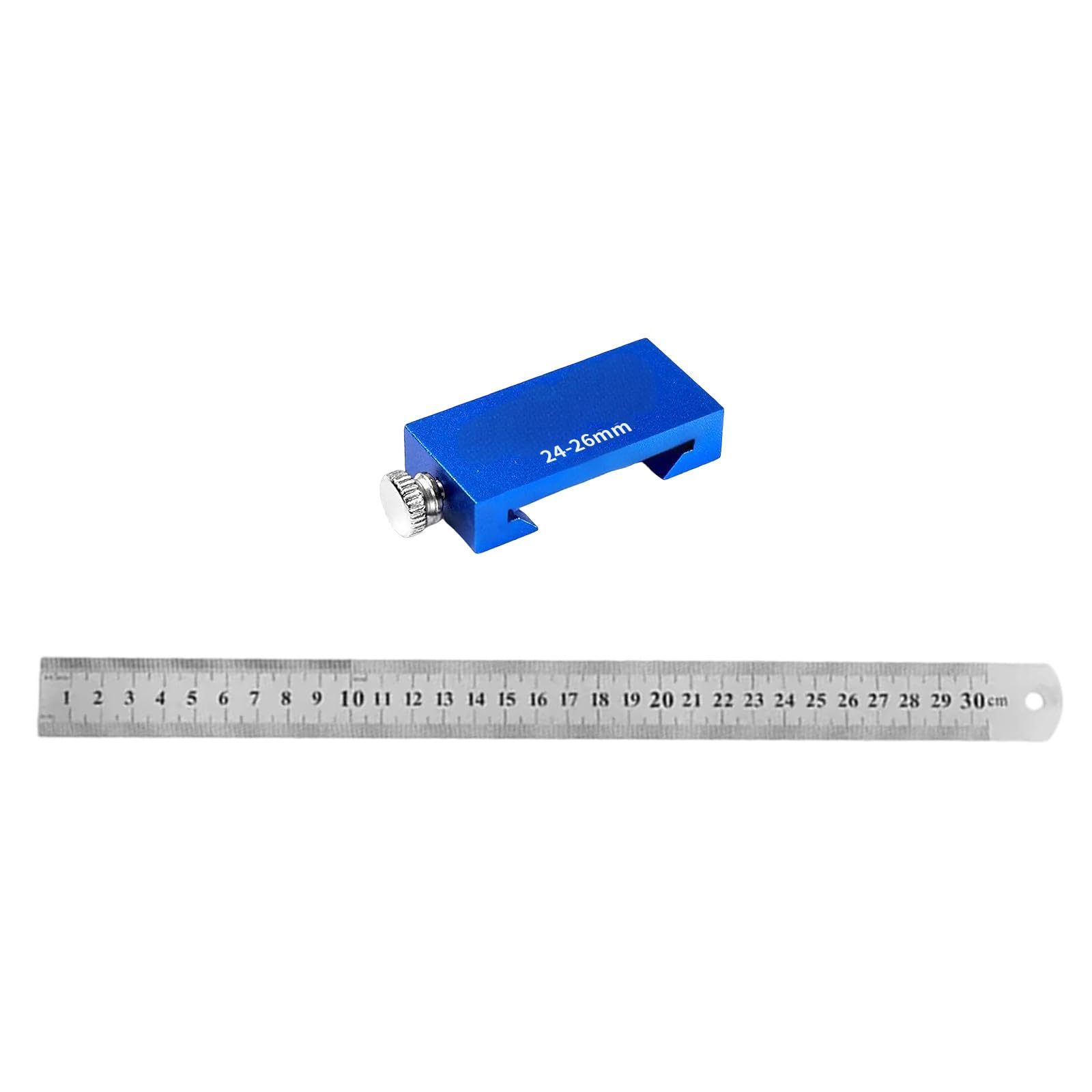 Apglsxy 30Cm Steel Ruler Professional Woodworking Rulers With Positioning Guide High Accuracy For Furniture Making & Proof Aluminum Design Adjustable Positioning Block Woodworking Scale