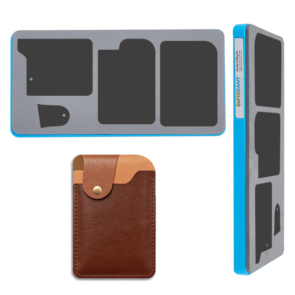 SUPERDANT Card Holder Leather Cutting Die Cards Pack Wooden Leather Craft Die for Manual Press for Crafters and DIY Enthusiasts Handmade Gifts