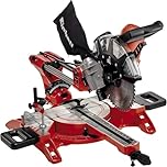 Einhell Dual Bevel Sliding Mitre Saw 2350W, +/-45° Mitre, +/-47° Bevel Saw with 48T Blade for Cutting Wood, Dust Extraction, Laser, Suitable for Materials Such as Wood, Coated Boards or Plastic