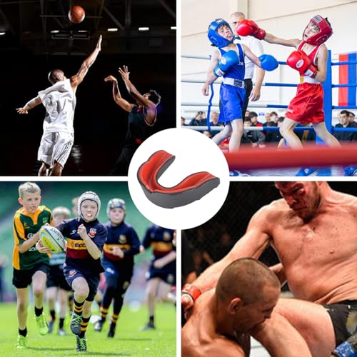 KASESSS 2 Pcs Junior Gum Shield Adult, Mouth Guard Boxing Mouthguard Rugby with Transparent Case, Mouldable Gumshield for Hockey, Judo, Karate, Martial Arts, Football, Contact Sports(12+ Years Old) - Image 7