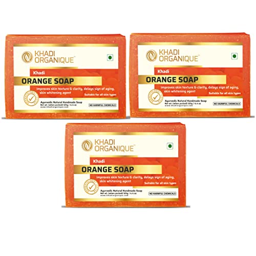 Image of Khadi Handmade soap Orange (Pack of 3)